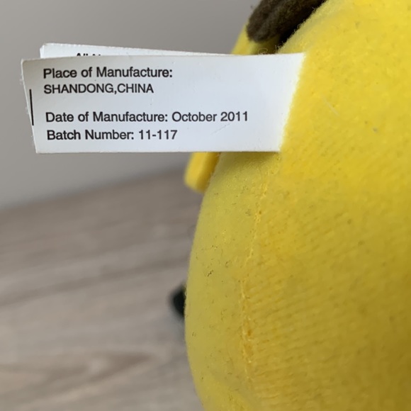 Pokémon Pikachu 11” Plush. Manufactured October 2011. - Picture 5 of 5